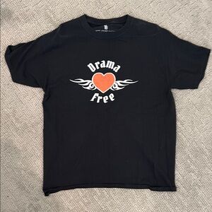 Junk Food Clothing Black Tee with Heart and Text